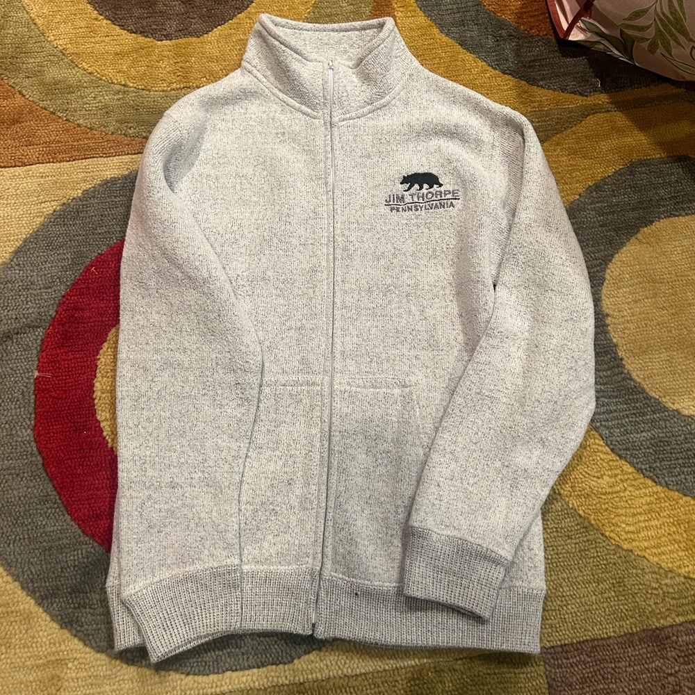 NWOT Issac’s Designs Fleece Zip Up Sweatshirt Jim Thorpe Pennsylvania Unisex S